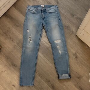 Hudson Jeans Women's Light Blue Distressed Skinny Jeans